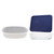 CorningWare FS2 2.5qt / 2.35L Oval French White Casserole Dish and Pyrex 7210 3-Cup Glass Container with 7210-PC Blue Lid