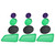 Pyrex (3) 7202-PC 1-Cup, (3) 7200-PC 2-Cup, (3) 7201-PC 4-Cup, and (3) 7210-PC 3-Cup Lids