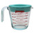 Pyrex (1) 2 Cup Glass Measuring Cup and (1) 516-RRD-PC 2 Cup Sea Glass Green Measuring Cup Lid