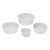 CorningWare 4-Piece Bakeware Set of (1) RS4, (1) FS16, (1) FS24, and (1) FS5 French White Round Casserole Dishes