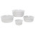 4-Piece Bakeware Set of (1) RS4, (1) FS16, (1) FS24, and (1) FS5 French White Round Casserole Dishes