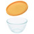 Pyrex 7401 Sculpted Glass Mixing Bowl & 7401-PC Lemon Drop Yellow Lid