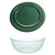 Pyrex 7404 4.5qt Sculpted Glass Mixing Bowl and 7404-PC Thyme Green Food Storage Replacement Lid