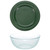 Pyrex 7404 4.5qt Sculpted Glass Mixing Bowl and 7404-PC Thyme Green Lid