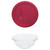 2) 322 1qt Glass Mixing Bowls and (2) 322-PC 1qt Sangria Mixing Bowl Lids
