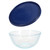 Pyrex 7403 10-Cup Sculpted Glass Mixing Bowl & 7403-PC Blue Replacement Lid