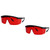 Bosch 57-GLASSES Laser View Enhancing Glasses with Adjustable Temple, Red Lens, Black Frame (2-Pack)