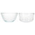 Pyrex 7402 6-Cup Sculpted Glass Mixing Bowl and 7201 4-Cup Classic Glass Bowl
