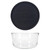 7201 Glass Bowl & 7201-PC Black Lid