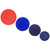 Pyrex 322-PC Blue 1qt, 323-PC Blue 1.5qt, 325-PC Cadet Blue 2.5qt, and 326-PC Red 4qt Mixing Bowl Lids