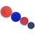 Pyrex 322-PC Blue 1qt, 323-PC Sangria Red 1.5qt, 325-PC Cadet Blue 2.5qt, and 326-PC Red 4qt Mixing Bowl Lids