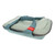 Pyrex 5qt Portables Sage Green Carry Tote with 233-D 5qt Deep Hold-Everything Glass Baking Dish, 233-PC Lagoon Blue Lid, and Large Cold/Hot Pack 