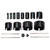 Spyder 600938 18-Piece Tungsten Carbide-Tipped Hole Saw Kit with 12 Hole Saws, 2 Arbors, and 4 Pilot Bits for Drill/Drivers