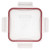 Pyrex 8704R-PC Freshlock Clear Plastic Lid with Red Gasket