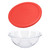 Pyrex 323 1.5Qt Glass Mixing Bowl with 323-PC Red Lid