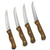 Chicago Cutlery Walnut Tradition 4pc Wood Handle Stainless Steel Steak Knife Set
