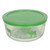 Pyrex 7201 4 Cup, 950ml Decorative Glass Bowl with Green Lid