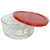 Pyrex Limited Edition 4 Cup Ghost Bowl with 7201-PC Poppy Red Lid