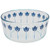 Pyrex 7203 7 Cup Blue and Teal Flower Glass Dish W/ 7402-PC White Lid Cover