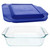 Pyrex 222 2-Qt Glass Baking Dish & 222-PC Blue Lagoon Lid