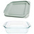 Pyrex 222 2qt Glass Baking Dish & 222-PC Sage Green Lid
