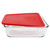 Pyrex 7212 11-Cup Glass Dish & 7212-PC Red Lid