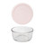 Pyrex 7201 4-Cup Round Glass Food Storage Bowl w/ 7201-PC Loring Pink Lid Cover