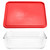 6-Cup Glass Dish with 7211-PC Red Lid Set