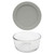 Pyrex Simply Store 7200 2-Cup Glass Storage Bowl w/ 7200-PC 2-Cup Jet Gray Lid Cover