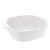 Corningware (2) A-2-B-JW Just White Pyroceram Small Dish & (2) A-3-B-JW Just White Pyroceram Stove Top Big Dish & (2) A-2-PC White Plastic Lids