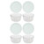 Pyrex 7202 1 Cup Glass Dish & 7202-PC 1 Cup White Replacement Lid Cover (4-Pack)