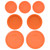 Pyrex (3) 7200-PC, (2) 7201-PC, & (2) 7402-PC Orange Food Storage Replacement Lids
