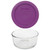 Pyrex (1) 7200 2 Cup Glass Bowl & (1) 7200-PC Thistle Purple Lid