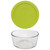 Pyrex (1) 7201 4 Cup Glass Bowl & (1) 7201-PC Green Edamame Lid