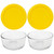 Pyrex Simply Store 7200 2-Cup Glass Storage Bowl and 7200-PC Meyer Lemon Yellow Plastic Lid (2-Pack)