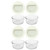 Pyrex 7200 2-Cup Clear Glass Storage Bowl w/ Pyrex OV-7200 Glass and White Silicone Lid (4-Pack)