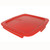 Pyrex (2) C-222 2qt Easy Grab Glass Baking Dishes & (2) C-222-PC Poppy Red Easy Grab Lids