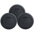 Pyrex 7201-PC Black Round Plastic Food Storage Replacement Lid Cover (3-Pack)