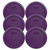 Pyrex 7201-PC Purple Round Plastic Food Storage Replacement Lid Cover (6-Pack)