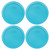 Pyrex 7201-PC Surf Blue Round Plastic Food Storage Replacement Lid Cover (4-Pack)