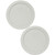 Pyrex 7201-PC Sleek Silver Round Plastic Food Storage Replacement Lid Cover (2-Pack)