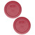 Pyrex 7200-PC Sangria Red Round Plastic Food Storage Replacement Lid Cover (2-Pack)