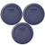 Pyrex 7202-PC Dark Blue Round Plastic Replacement Storage Lid, Made in the USA (3-Pack)