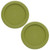 Pyrex 7202-PC Olive Green Round Plastic Food Storage Replacement Lid Cover (2-Pack)