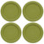 Pyrex 7202-PC Olive Green Round Plastic Food Storage Replacement Lid Cover (4-Pack)