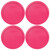 Pyrex 7402-PC Fuchsia Pink Round Plastic Food Storage Replacement Lid Cover (4-Pack)