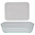 Pyrex (1) 7210 3-Cup Glass Dish & (1) 7210-PC Jet Gray Lid