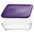 Pyrex 7210 3-Cup Glass Dish & Plum Purple Lid