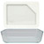 Pyrex 7210 3-Cup Cleat Glass Dish with OV-7210 Ultimate Glass and White Silicone Lid