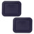 Pyrex 7213-PC Dark Blue Rectangle Plastic Food Storage Replacement Lid (2-Pack)
